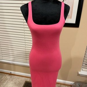 ZARA Neon Pink Bodycon Knit Dress